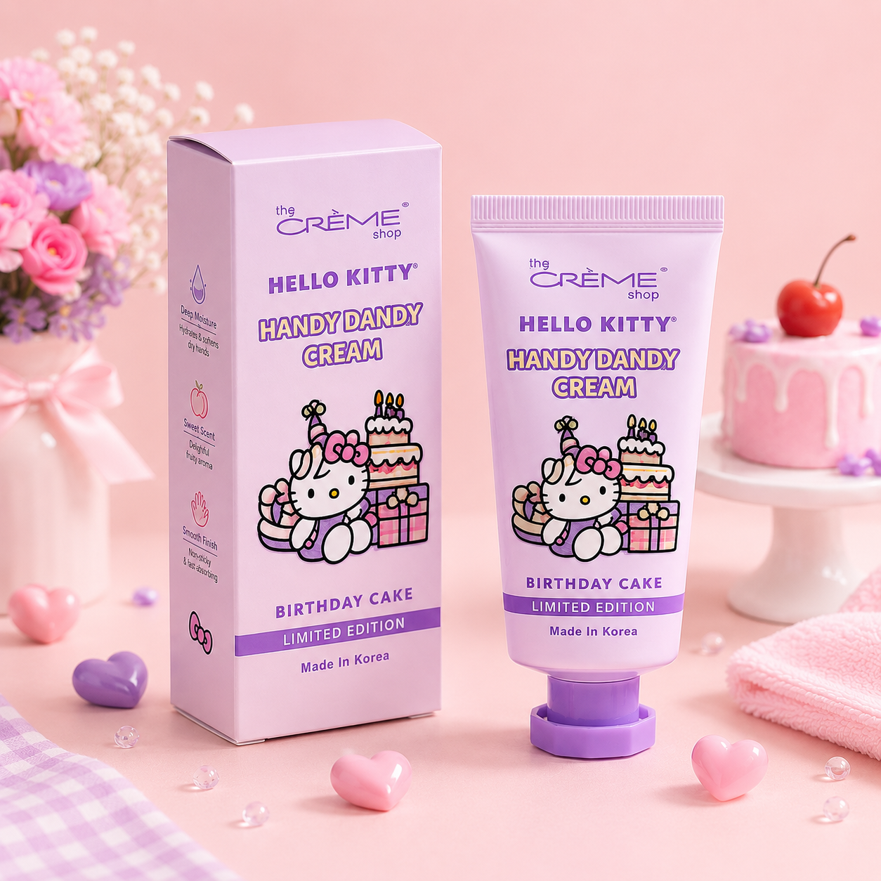 【The Crème Shop × Hello Kitty】モイスチャライジングハンドクリーム｜しっとり保湿・可愛いデザイン 全4種類