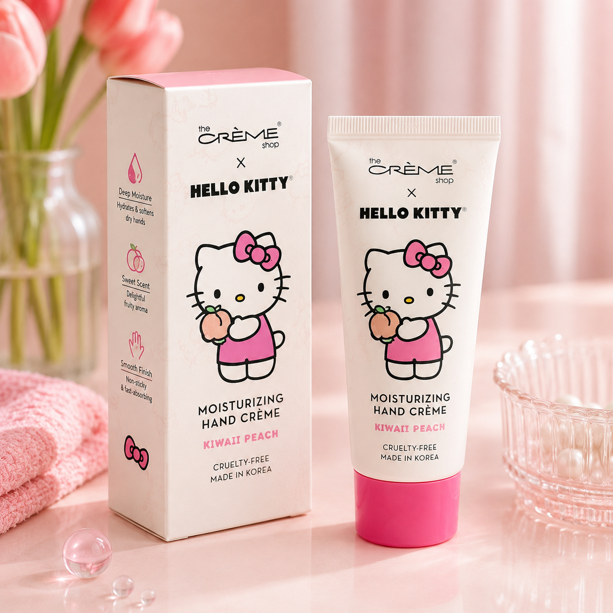 【The Crème Shop × Hello Kitty】モイスチャライジングハンドクリーム｜しっとり保湿・可愛いデザイン 全4種類